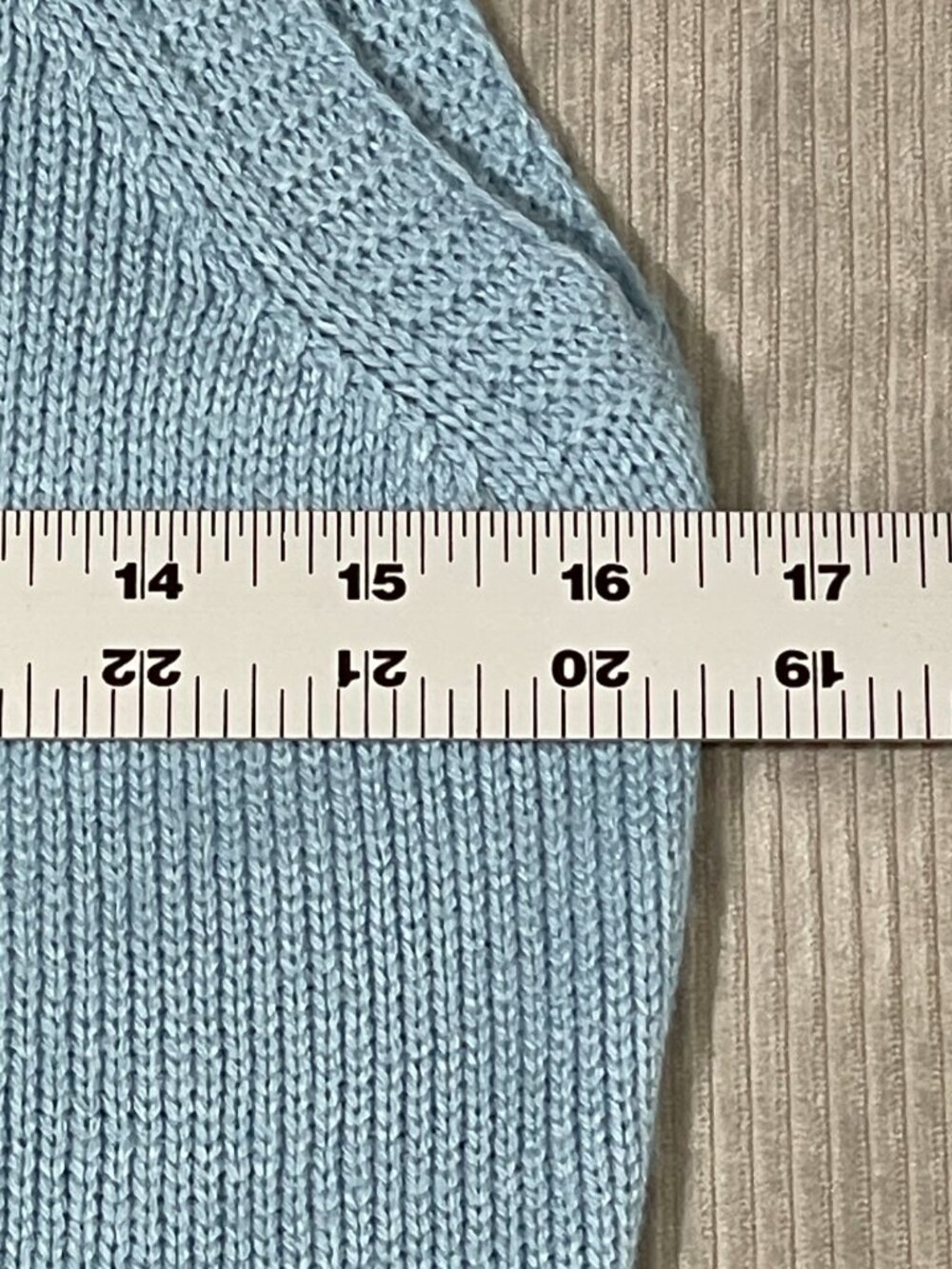 Tenniscore V-Neck Knit Mini Dress Preppy Old Money Light Blue L - Picture 6 of 11